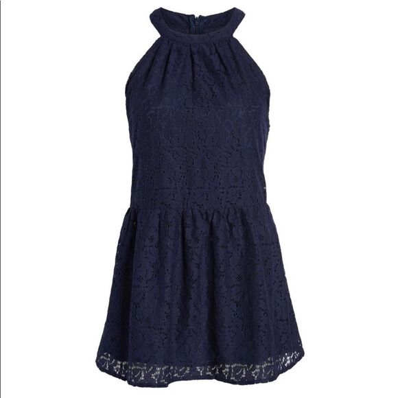 Halogen Lace Peplum Halter Top - Picture 6 of 8